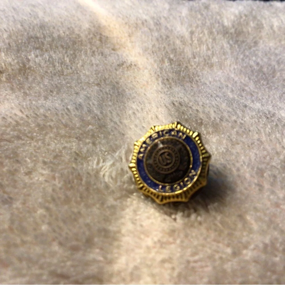 Gold and Blue Enamel Cufflink - Classic Crest Design